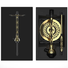 Blade Hookah - One M Titanium - Gold/Black