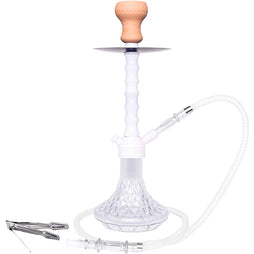 Portable Light Weight Acrylic Hookah - White