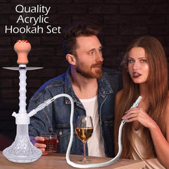 Portable Light Weight Acrylic Hookah - White