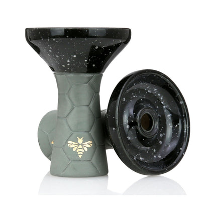 Bee Phunnel Bowl - Half Glazed - Grey and Black